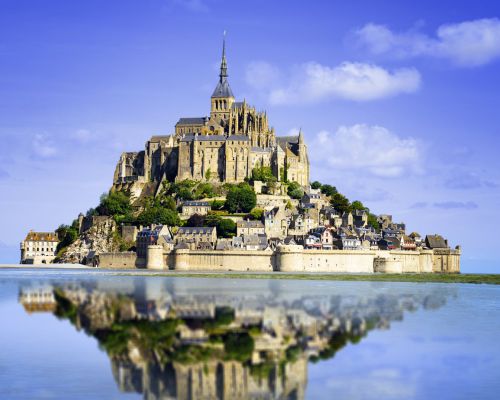 Het Normandische eilandje Mont Saint-Michel