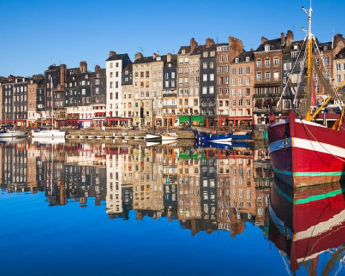 Kustplaats Honfleur in Normandië